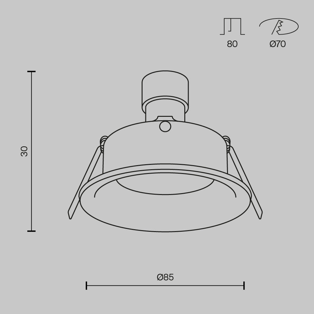 Downlight Slim Gold/White/Silver/Black - Finish 