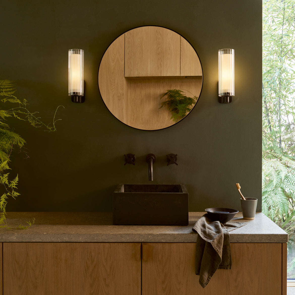 Ottavino Wall Bathroom Mirror Light, Dimmable IP44