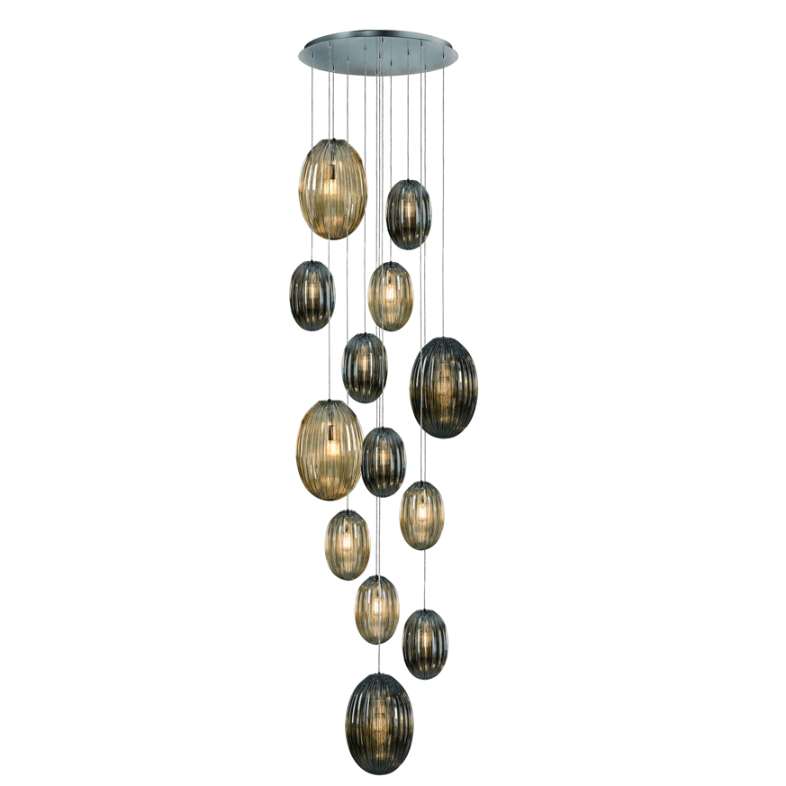 OVILA 13Lights LAMP - SMOKE, COGNAC - Cusack Lighting