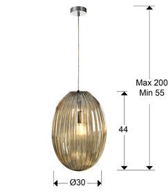 Ovila Chrome-Finish Pendant Fixture