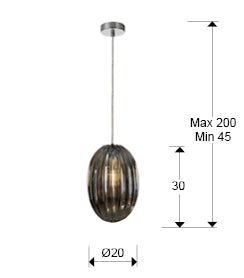 Ovila Chrome-Finish Pendant Fixture