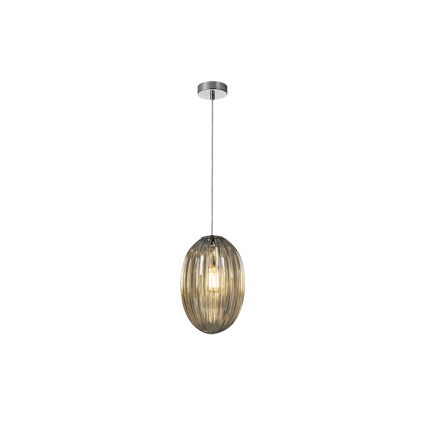 Ovila Chrome-Finish Pendant Fixture - Cusack Lighting