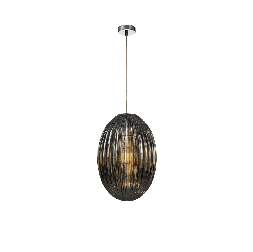 Ovila Chrome-Finish Pendant Fixture - Cusack Lighting