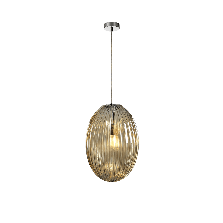 Ovila Chrome-Finish Pendant Fixture - Cusack Lighting