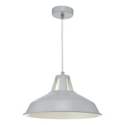Owain 1 Light Pendant - Grey Antique