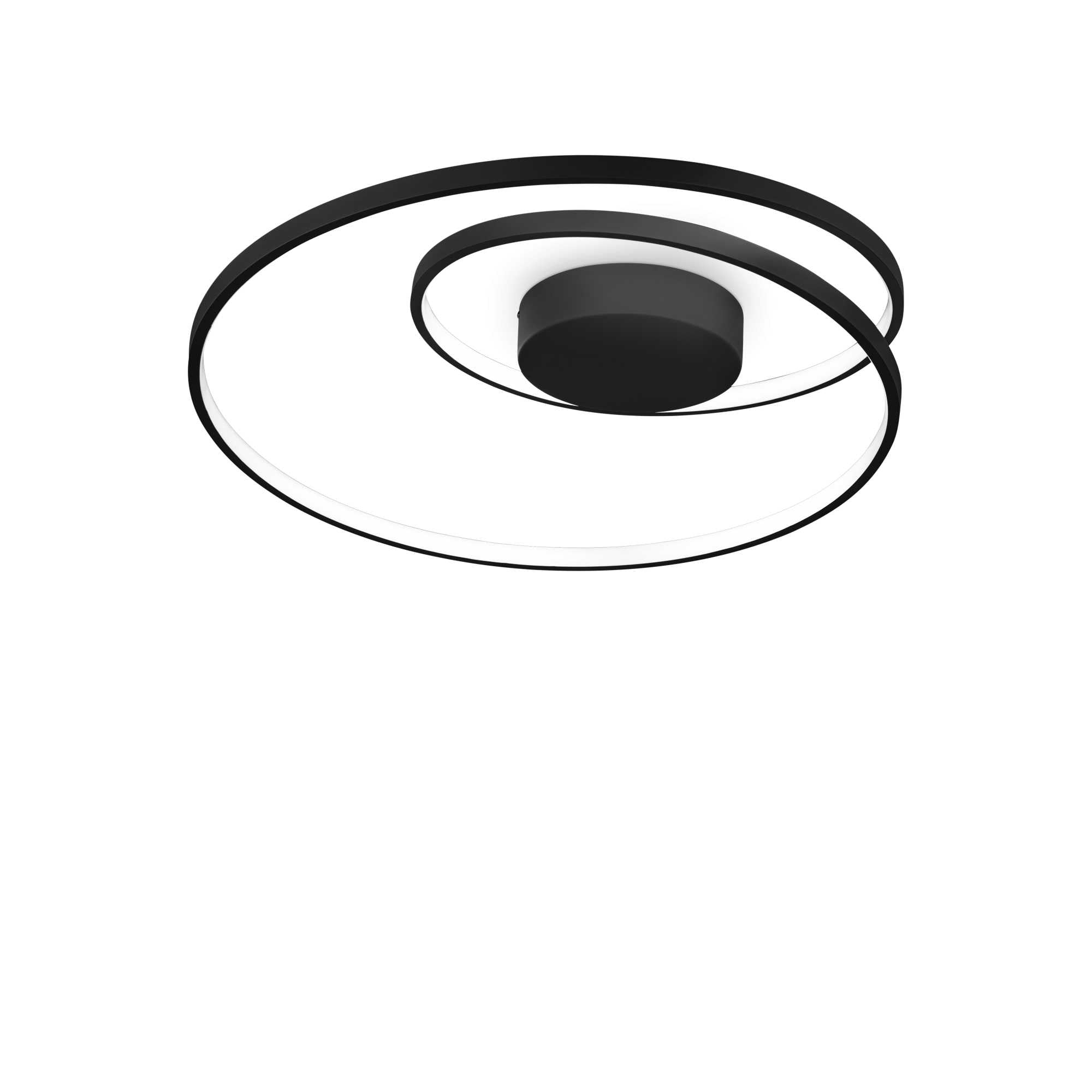 Oz Flush Light Fitting - Black/Brass/White Finish - Cusack Lighting
