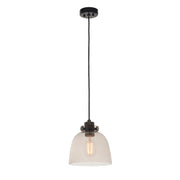 Lawson Tinted Glass & Black Chrome 1Lt Pendant - Various Styles