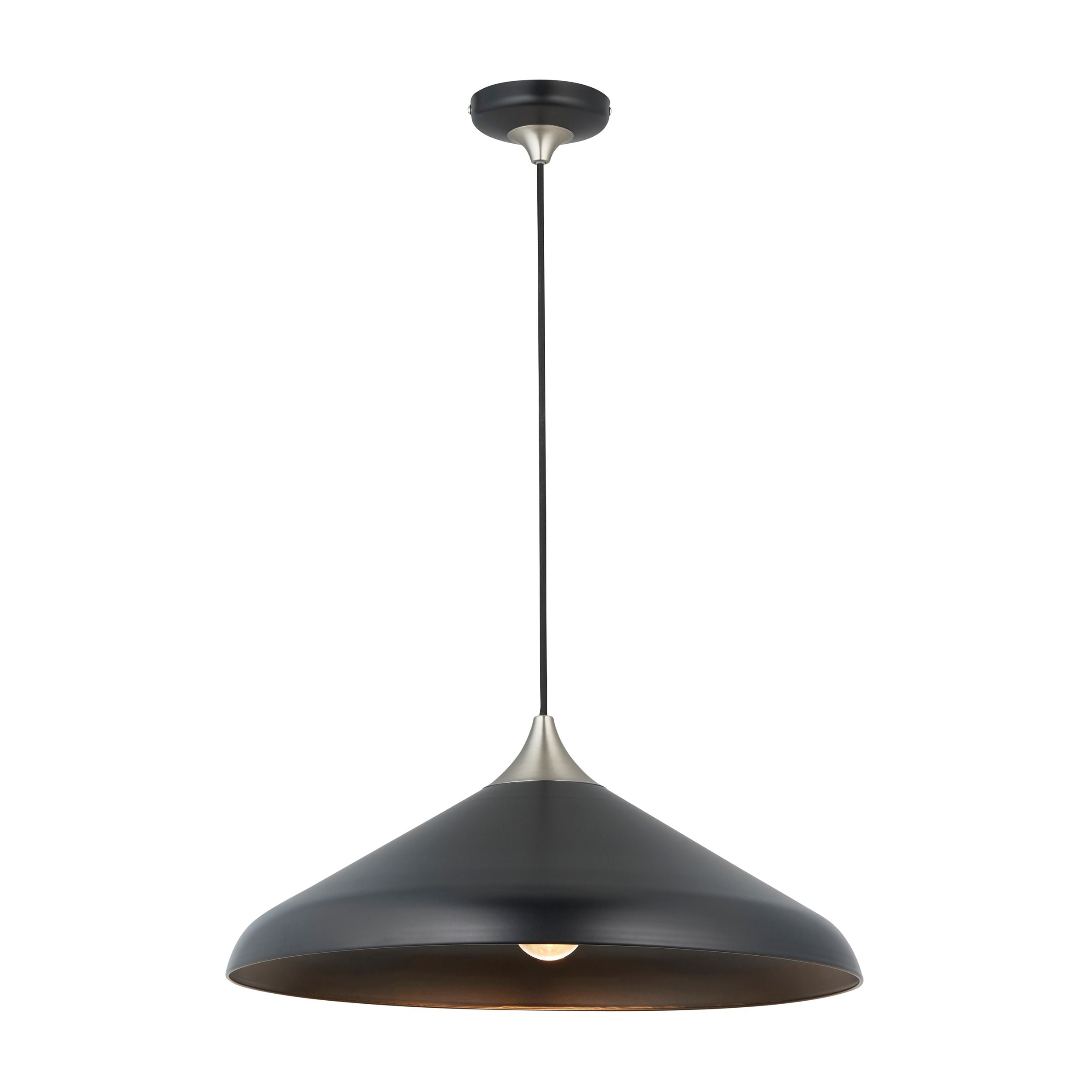 Finley Warm White/Matt Black & Brushed Brass/Matt Nickel 1Lt LED Pendant - Various Colors