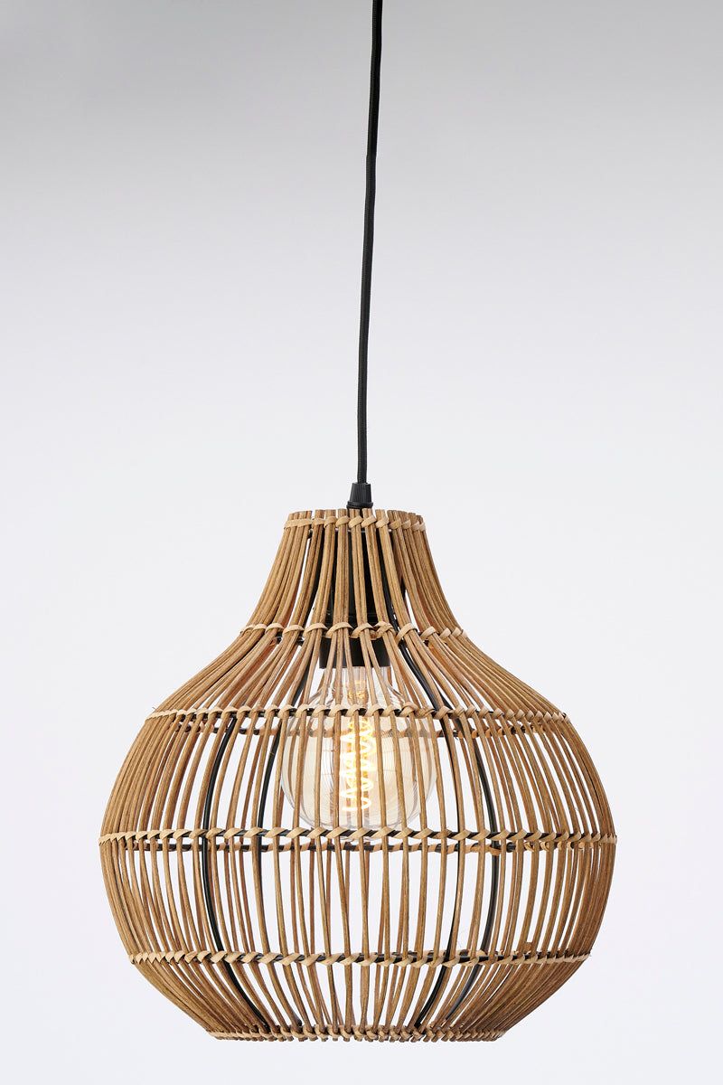 Hanging lamp Ø30x31,5 cm PACINO rattan dark brown