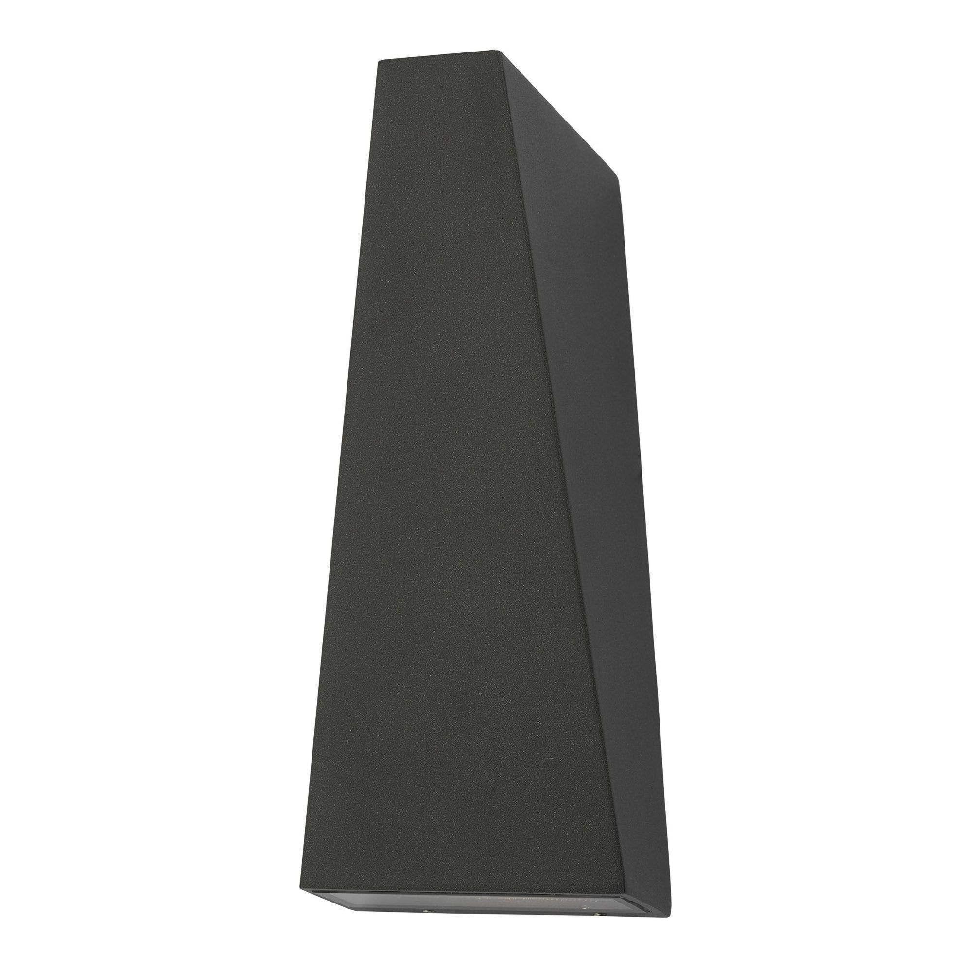 Dar Paco 2 Light Wall Light Angled Anthracite IP65 LED - Cusack Lighting