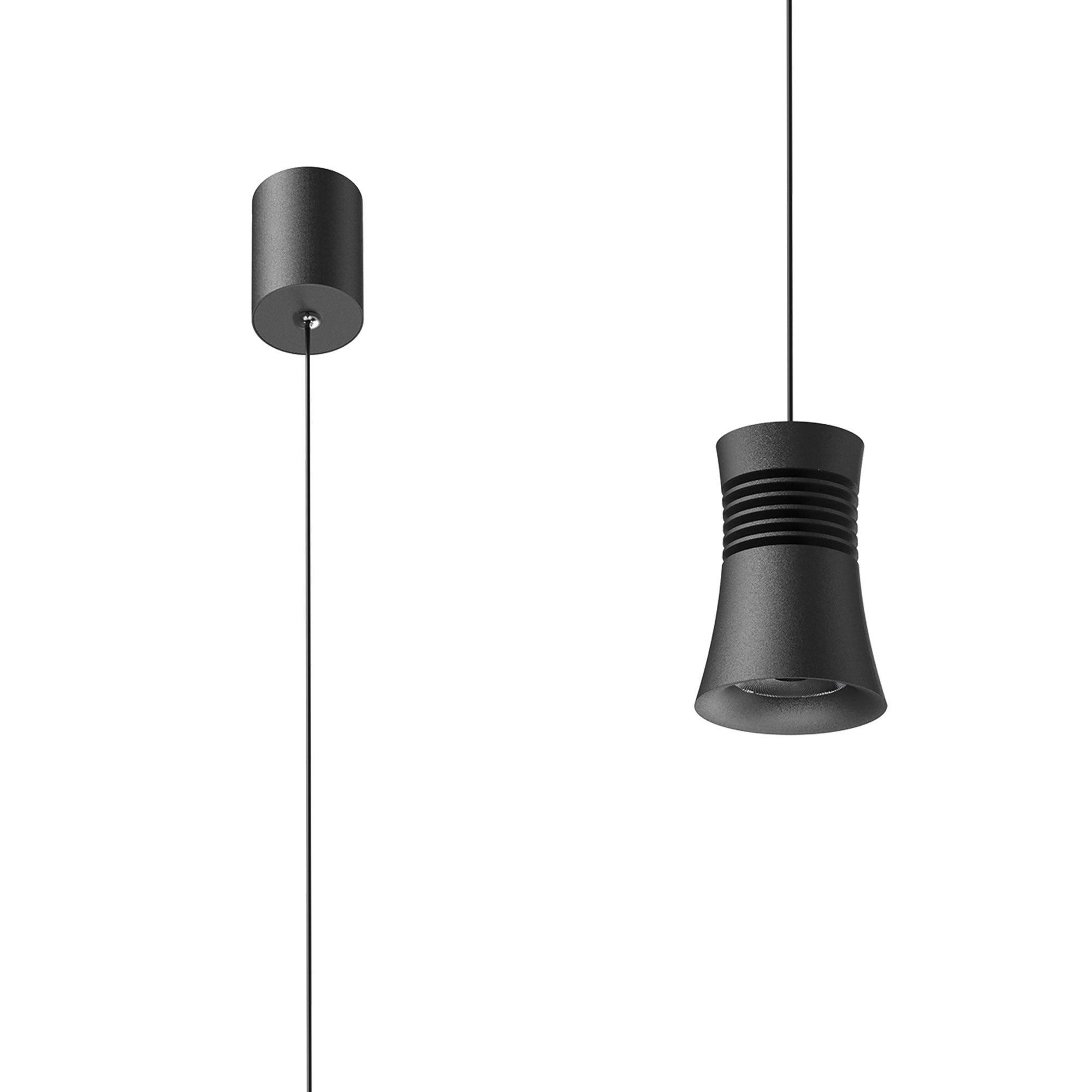 Pagoda 1Lt Pendant GU10/Integrated - Black/White