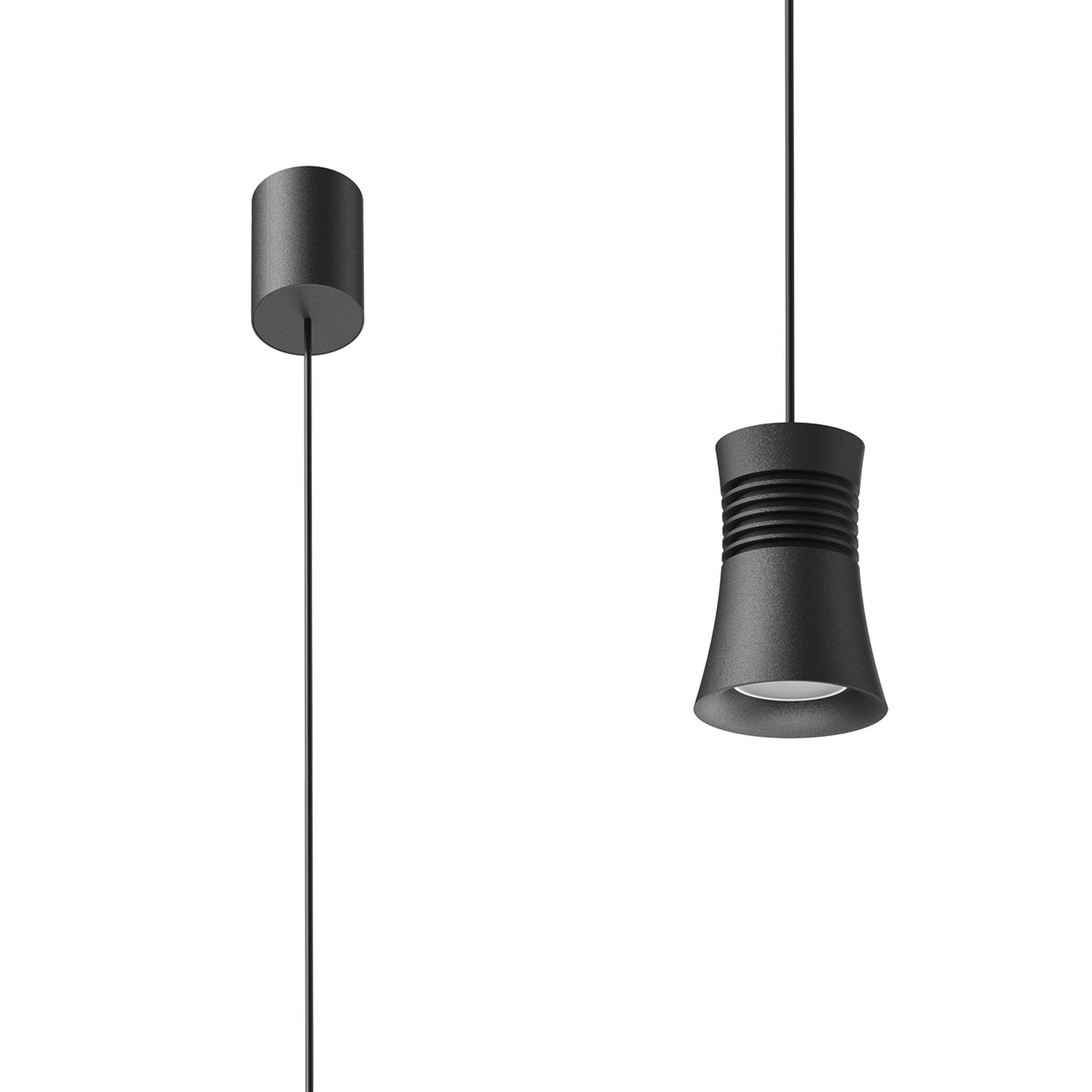 Pagoda 1Lt Pendant GU10/Integrated - Black/White