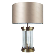 Pandora 2 Light Crystal Table Lamp Antique Brass / Chrome / Satin Chrome
