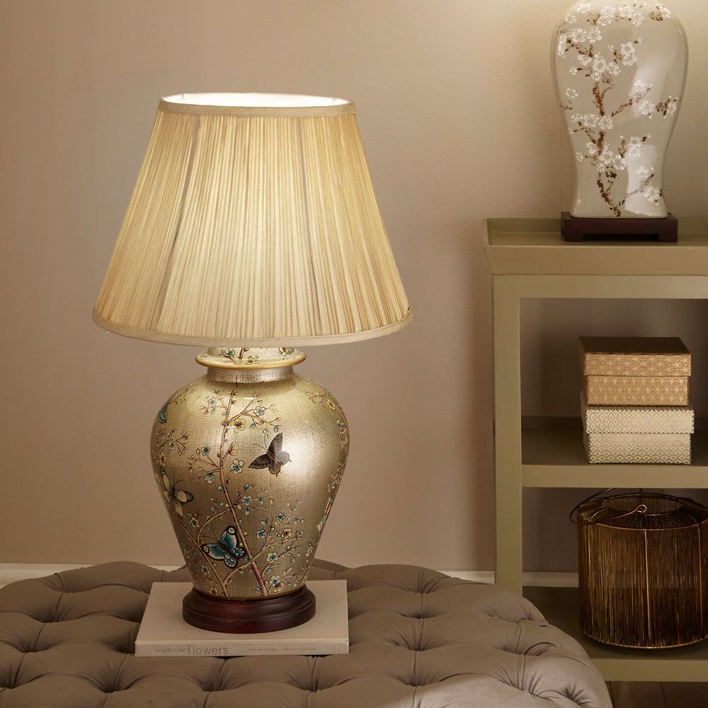 Papilion Hand Painted Butterfly Ceramic Table Lamp - Cusack Lighting