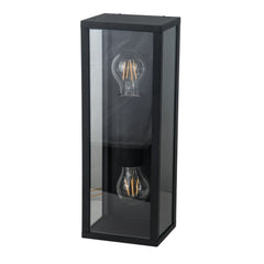 Parker IP44 Black Wall Light - One Light and Two Light