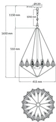 Paragon Crystal Pendant 1 & 3 Light Polished Chrome