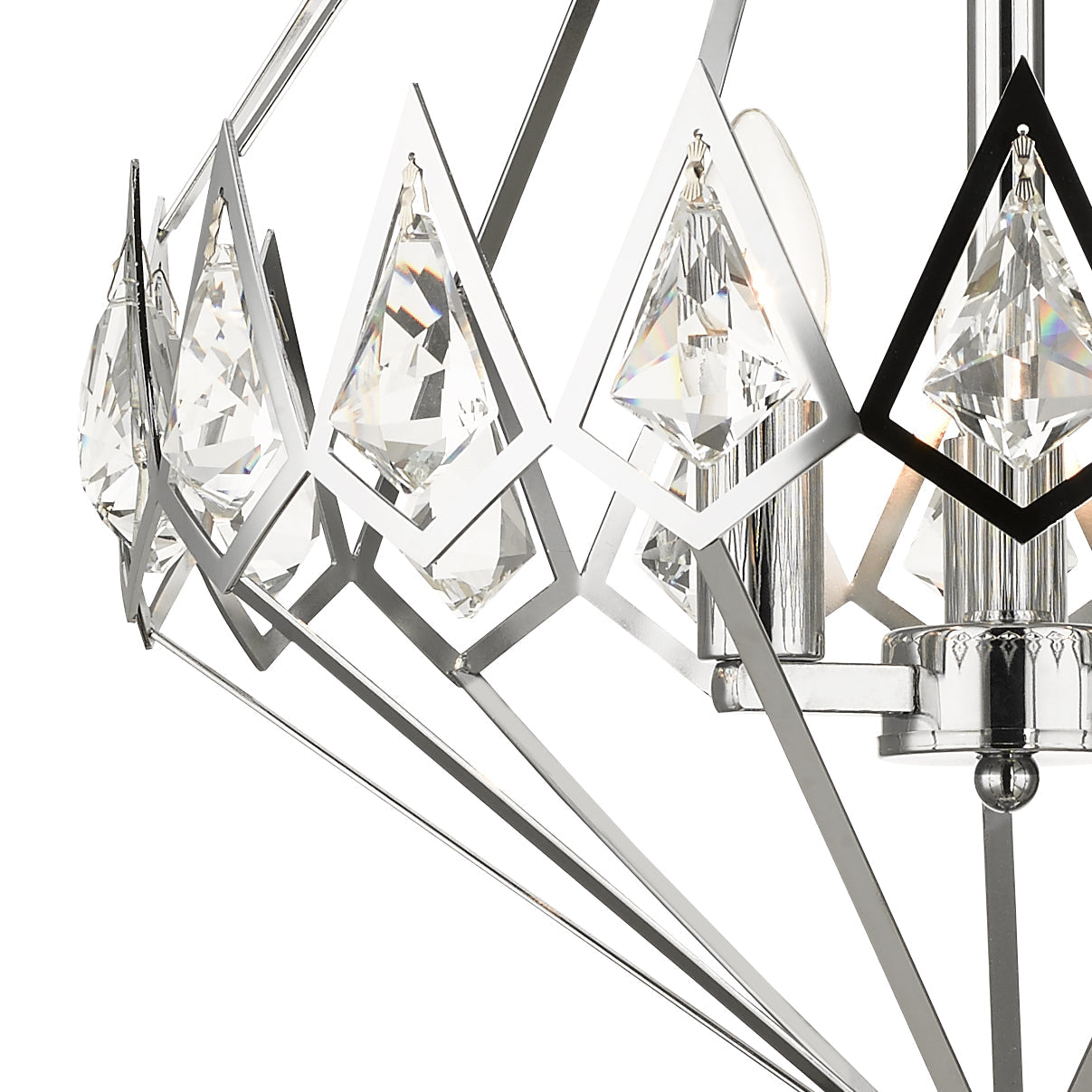 Paragon Crystal Pendant 1 & 3 Light Polished Chrome