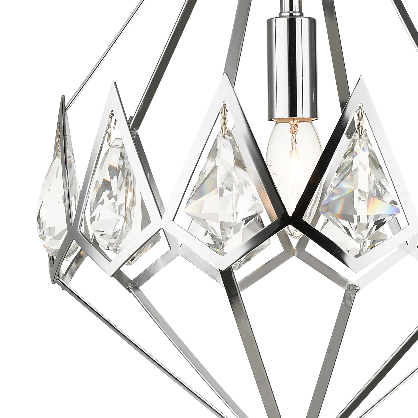 Paragon Crystal Pendant 1 & 3 Light Polished Chrome