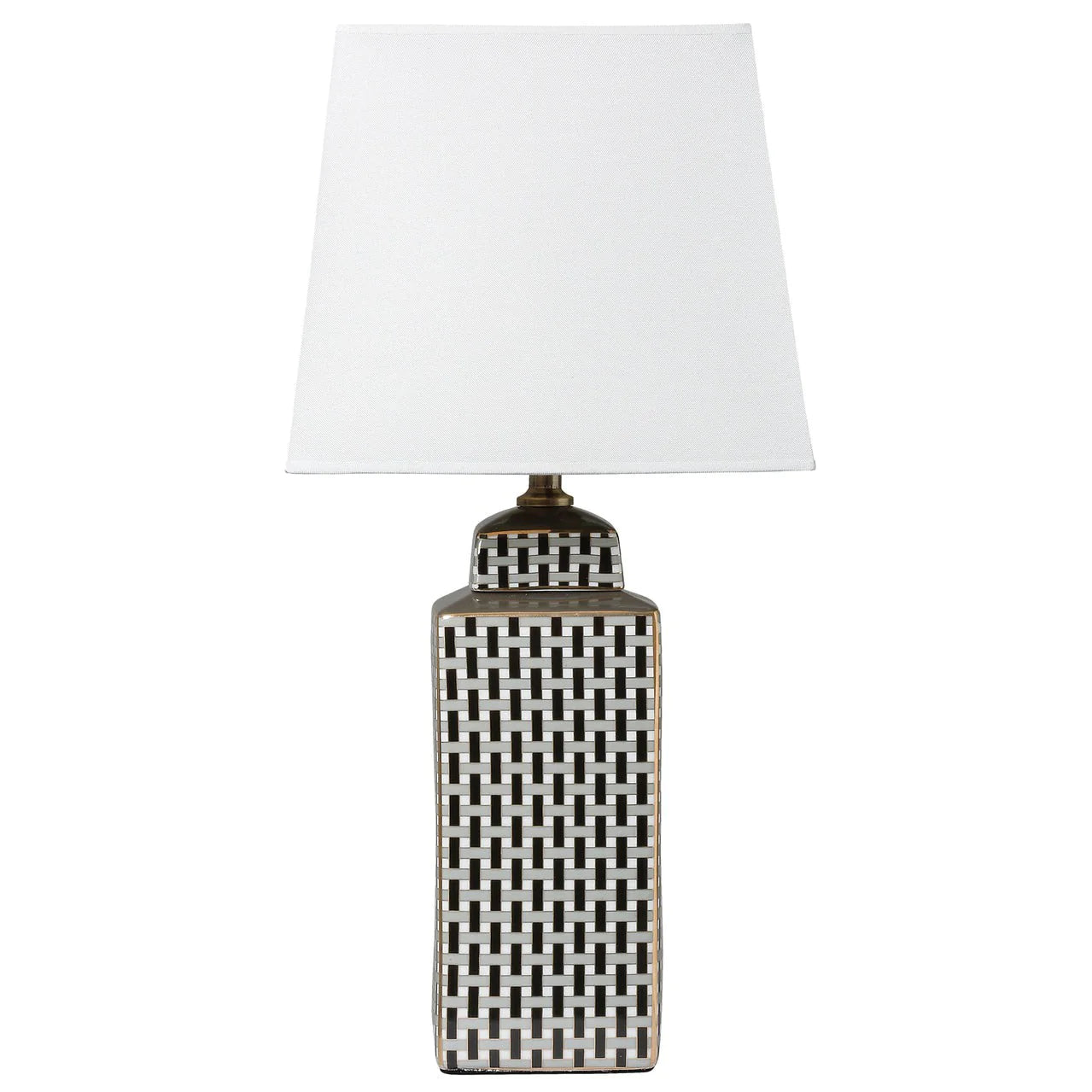 Paris Lamp - Geometric Black & Gold Finish