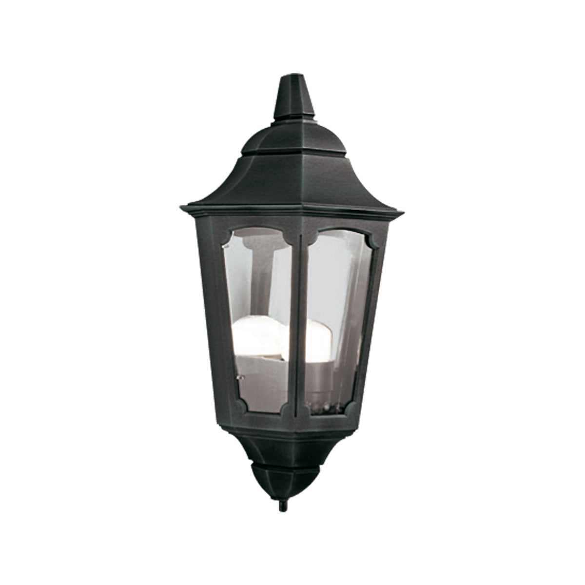 Parish Half Wall Lantern – Black Finish