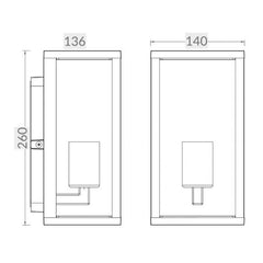 Parker IP44 Black Wall Light - One Light and Two Light