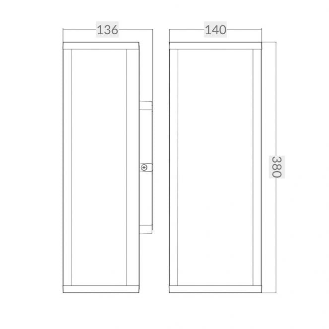 Parker IP44 Black Wall Light - One Light and Two Light