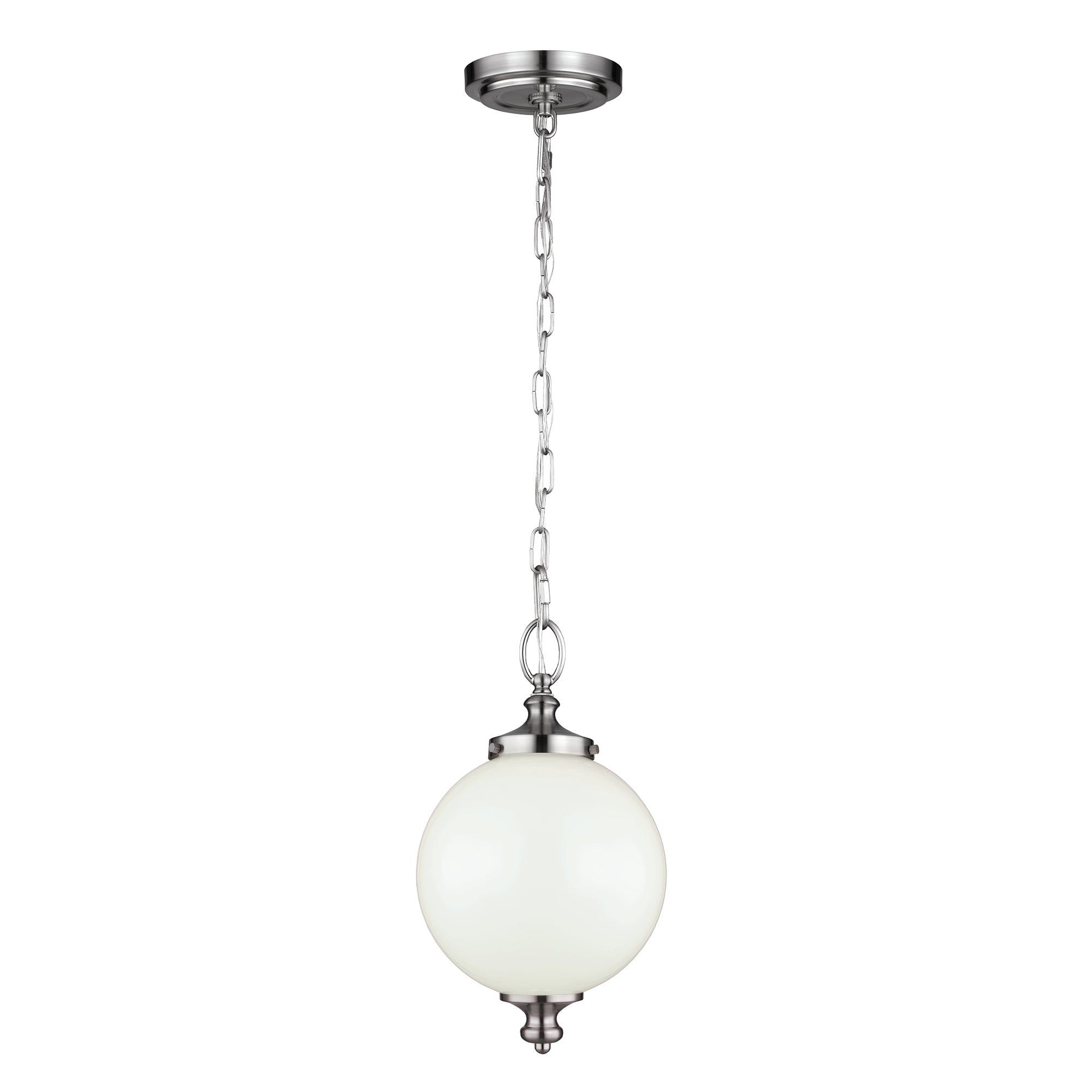 Parkman 1 Lt Small Pendant Ceiling Light - Brushed Steel Finish