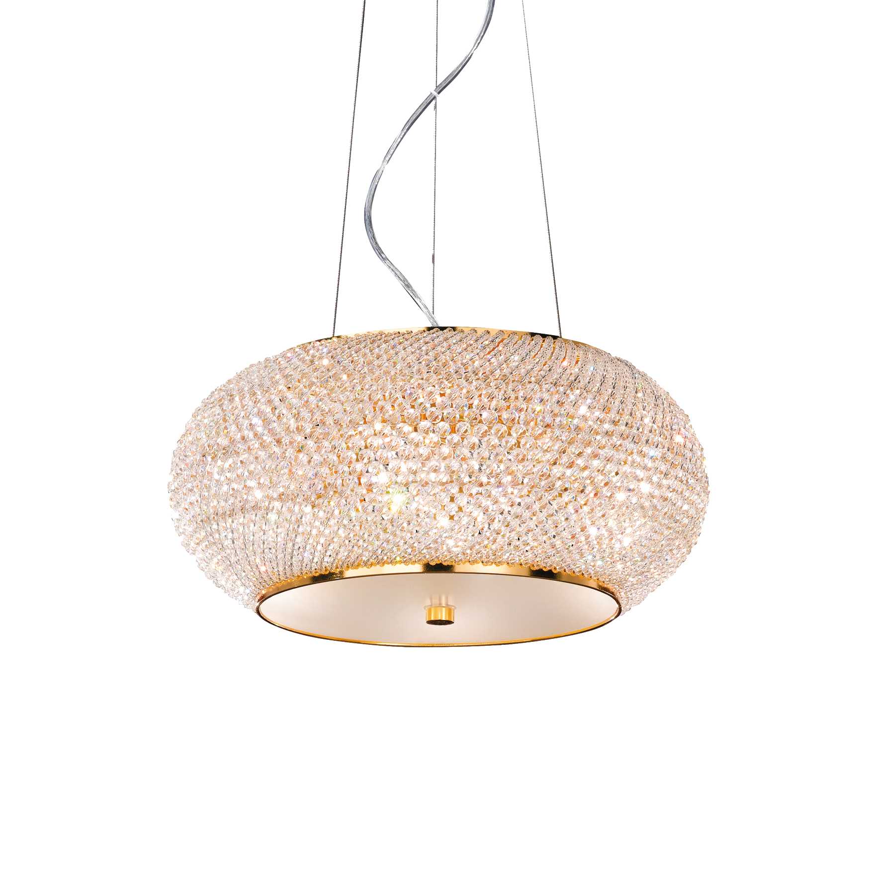 Pasha Centre Ceiling Light Fitting - Chrome/Gold Finish - Cusack Lighting