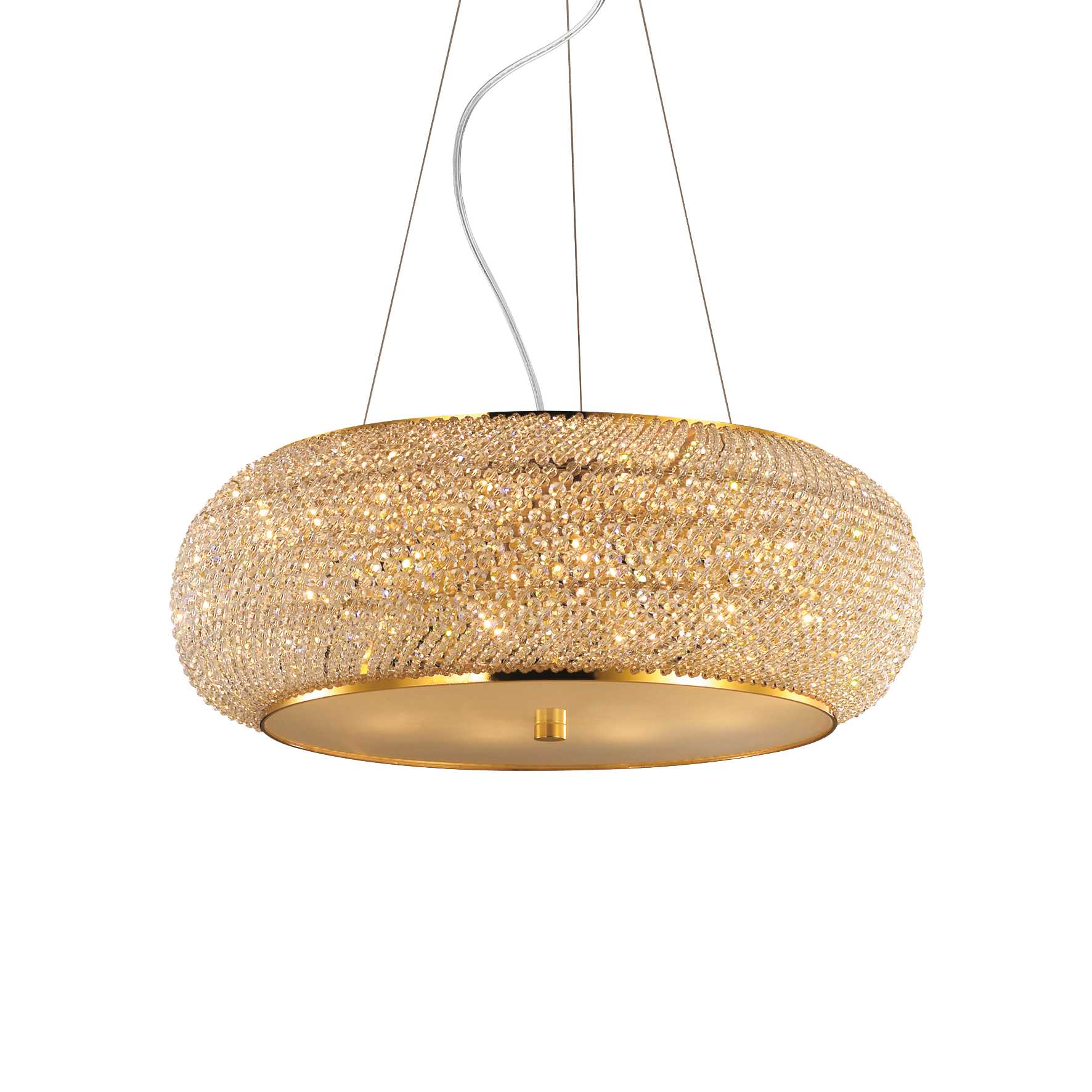 Pasha Centre Ceiling Light Fitting - Chrome/Gold Finish - Cusack Lighting