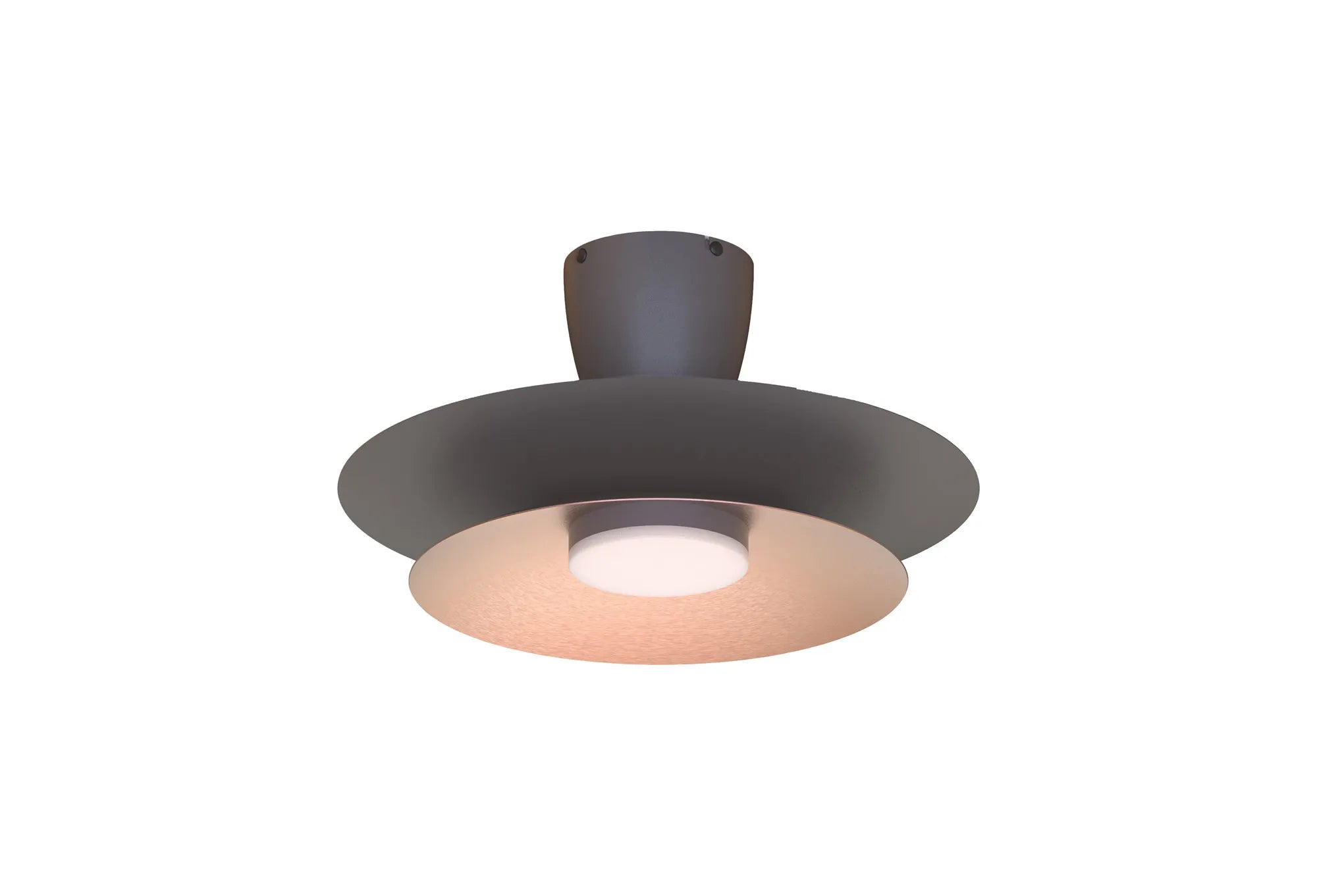 Patagonia 52cm LED Dimmable Ceiling Light With Built-In 30W DC Fan Remote Control- Coffee/ White Finishes