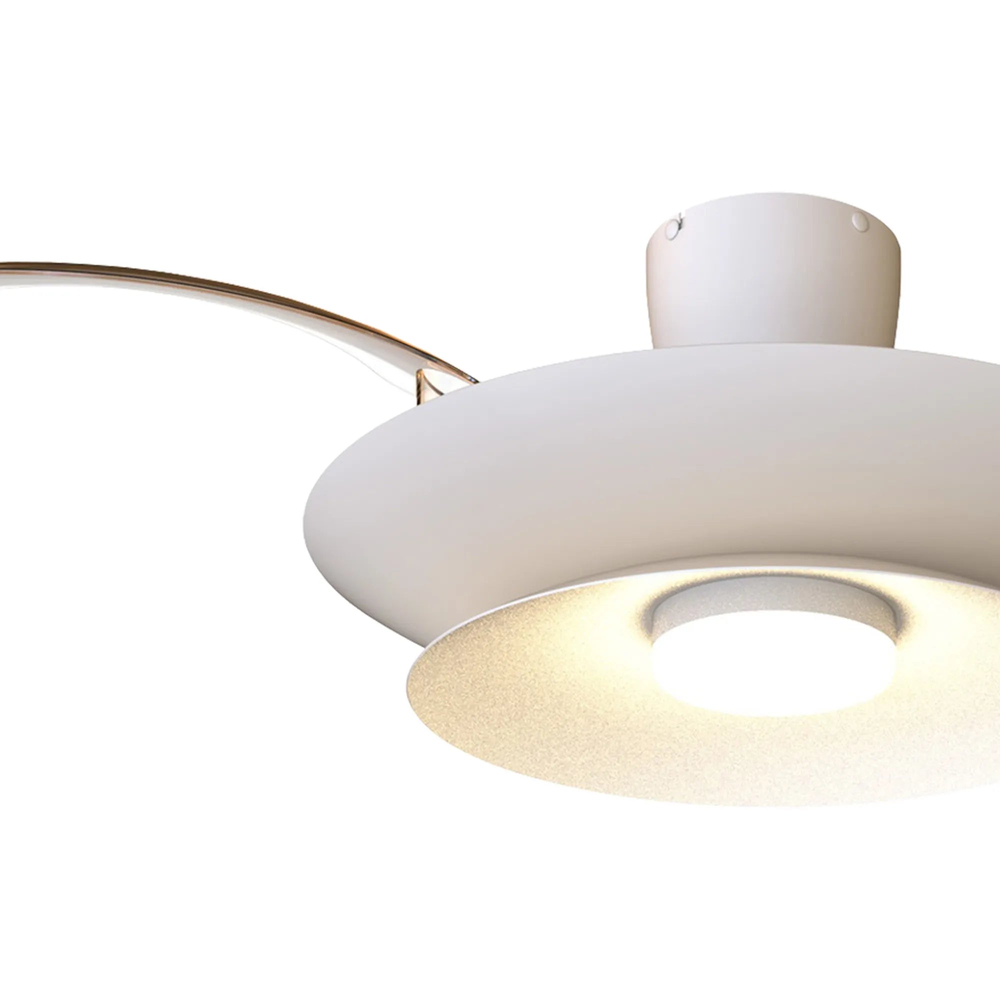 Patagonia 52cm LED Dimmable Ceiling Light With Built-In 30W DC Fan Remote Control- Coffee/ White Finishes