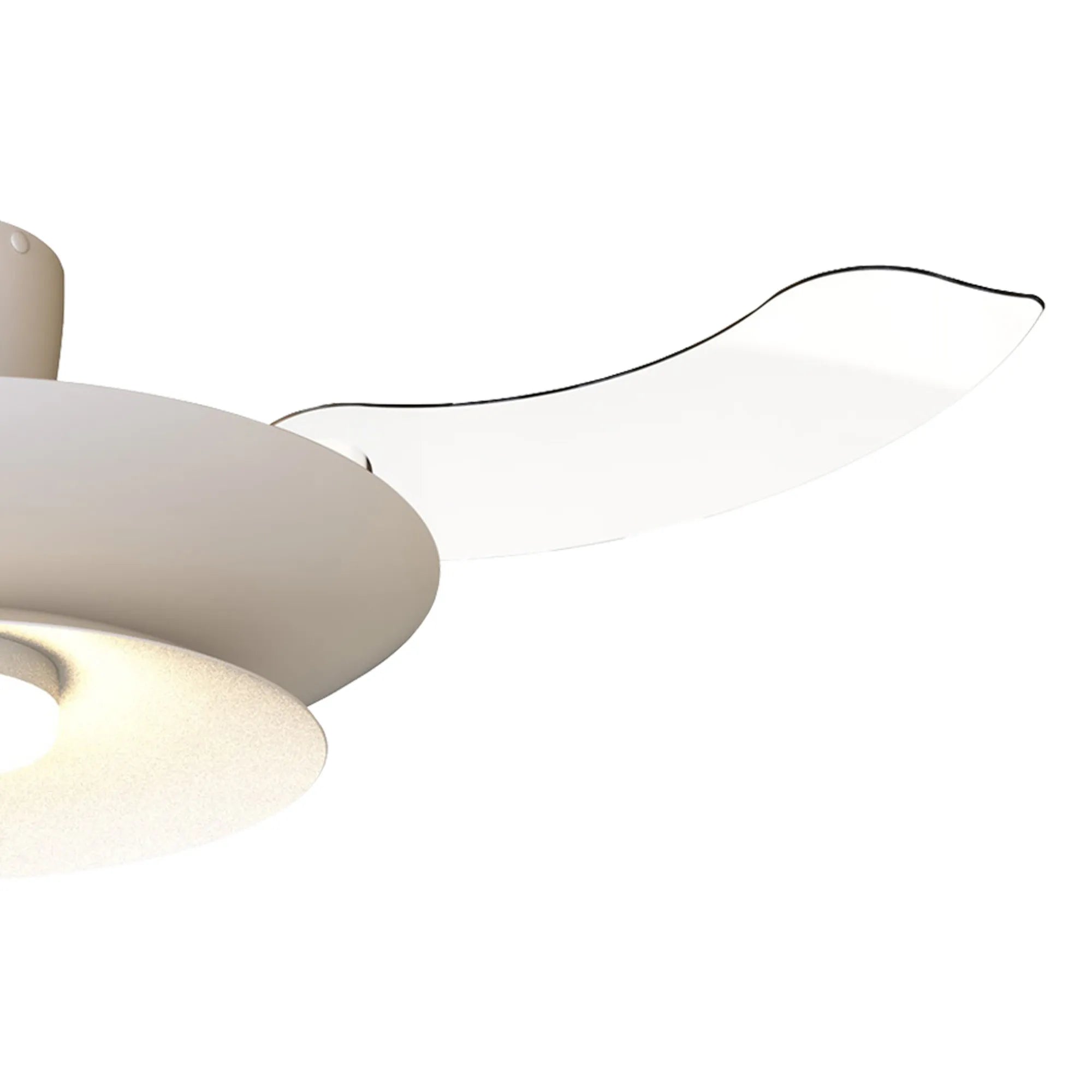 Patagonia 52cm LED Dimmable Ceiling Light With Built-In 30W DC Fan Remote Control- Coffee/ White Finishes