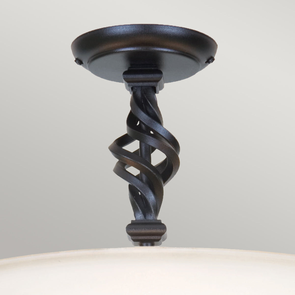 Pembroke 3 Light Semi-Flush - Black/ Black & Gold E14