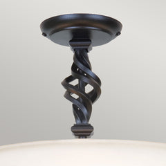 Pembroke 3 Light Semi-Flush - Black/ Black & Gold E14