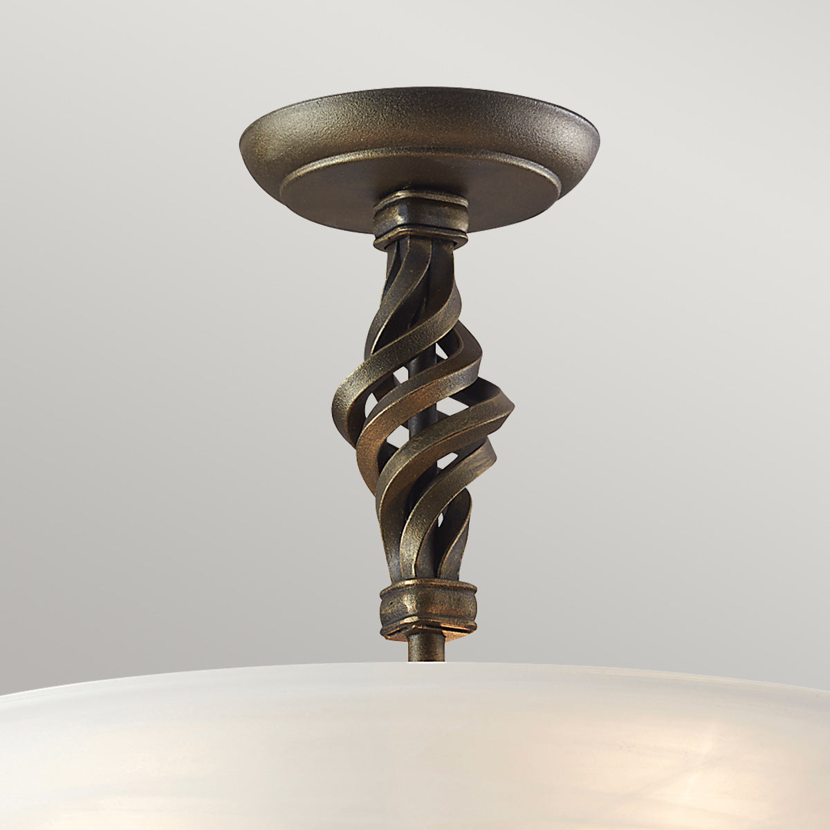 Pembroke 3 Light Semi-Flush - Black/ Black & Gold E14