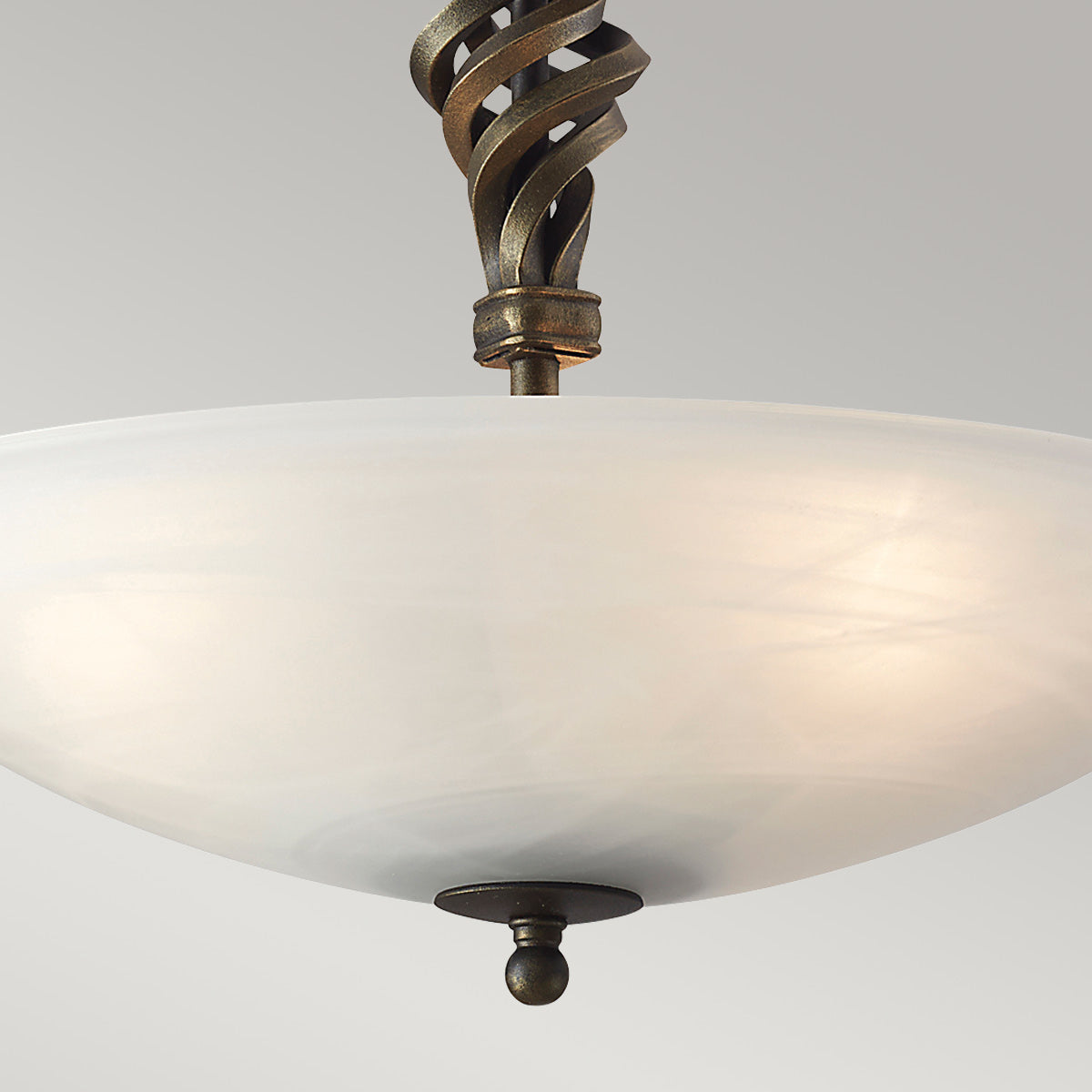Pembroke 3 Light Semi-Flush - Black/ Black & Gold E14