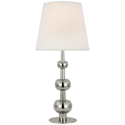 Comtesse Triple Table Lamp- Polished Nickel/ Antique Brass