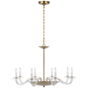 Brigitte Large Chandelier- Antique Brass/ Polished Nickel