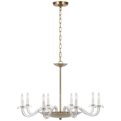 Brigitte Large Chandelier- Antique Brass/ Polished Nickel