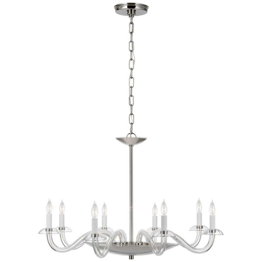 Brigitte Large Chandelier- Antique Brass/ Polished Nickel