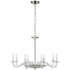 Brigitte Large Chandelier- Antique Brass/ Polished Nickel