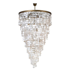 Pearl 12Lt Spiral Shell Chandelier