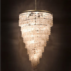 Pearl 12Lt Spiral Shell Chandelier