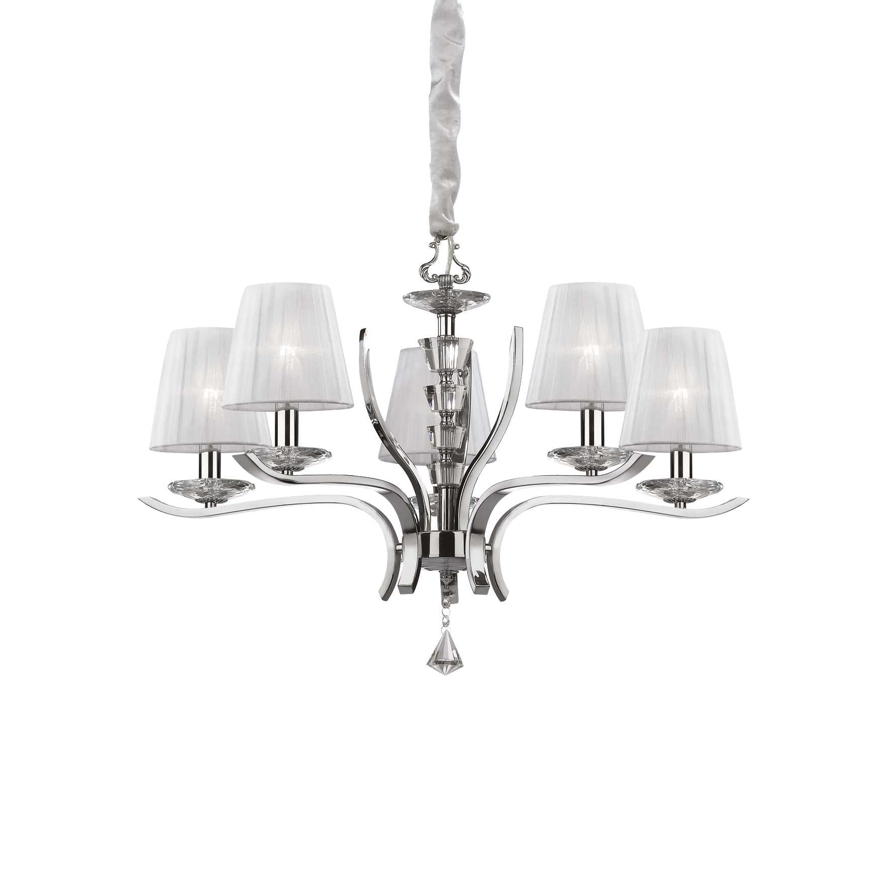 Pegaso Centre Light - White/Brass Finish - Cusack Lighting