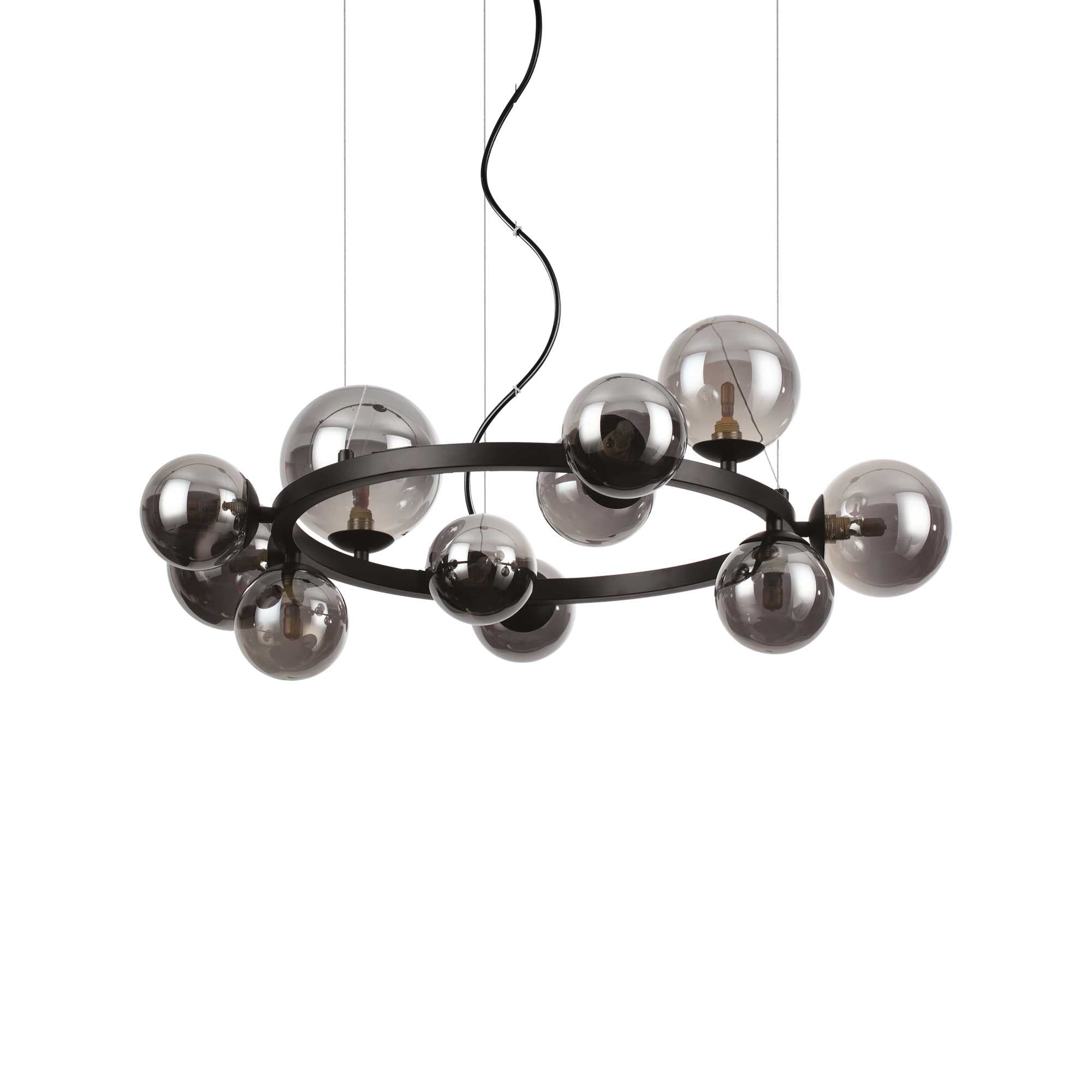 Perlage Centre Ceiling Light Fitting - Brass/Black Finish - Cusack Lighting
