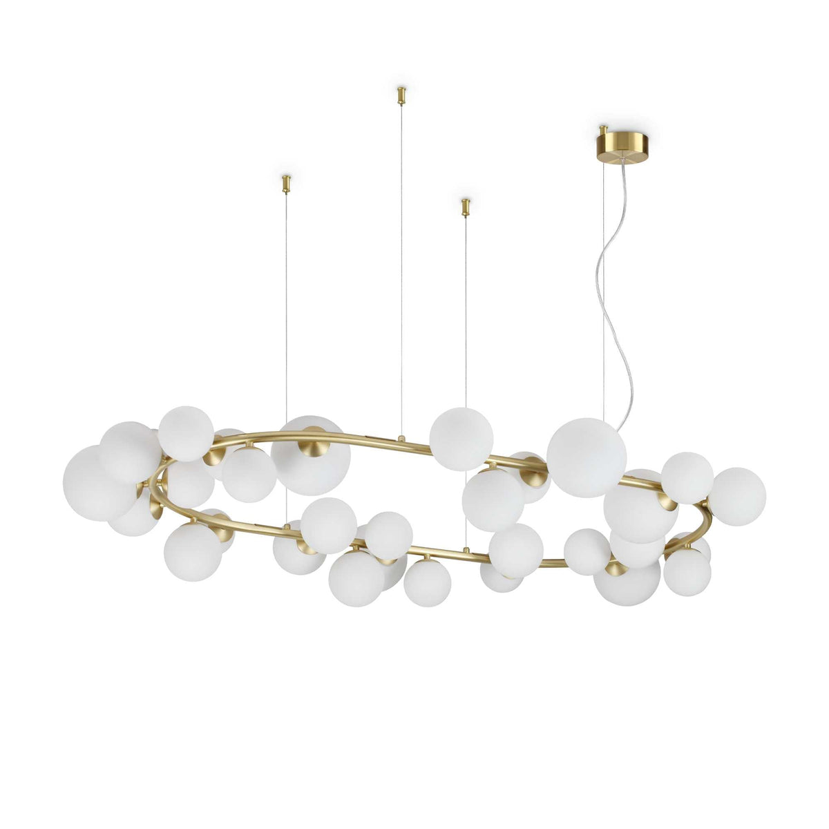 Perlage Centre Ceiling Light Fitting - Brass/Black Finish - Cusack Lighting