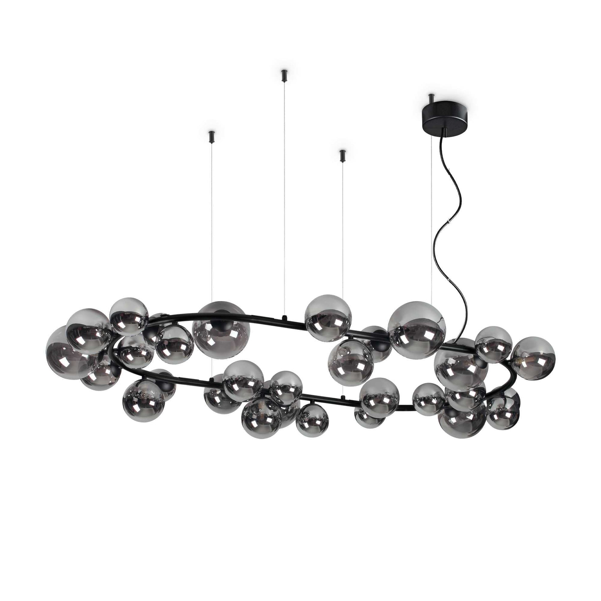 Perlage Centre Ceiling Light Fitting - Brass/Black Finish - Cusack Lighting