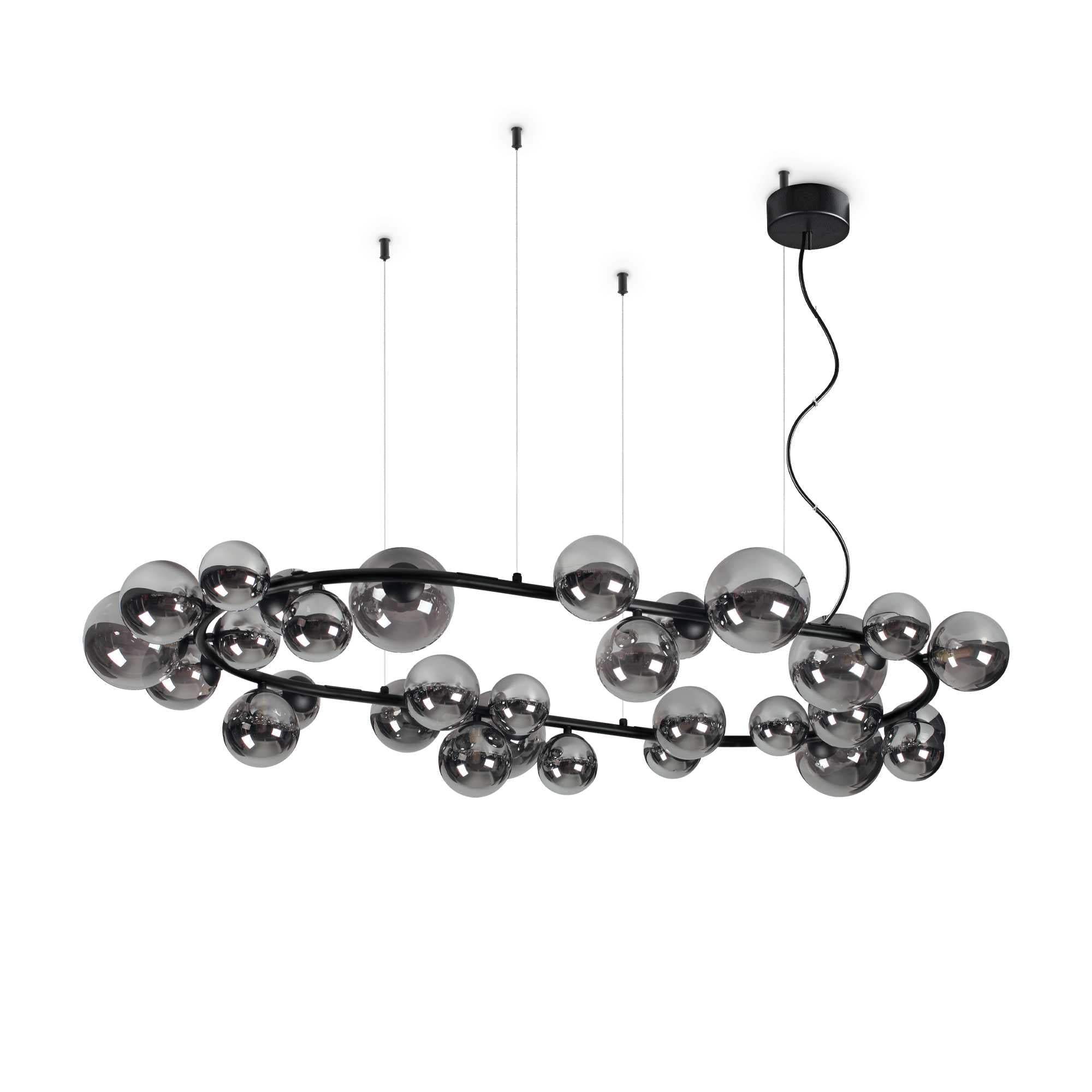 Perlage Centre Ceiling Light Fitting - Brass/Black Finish - Cusack Lighting