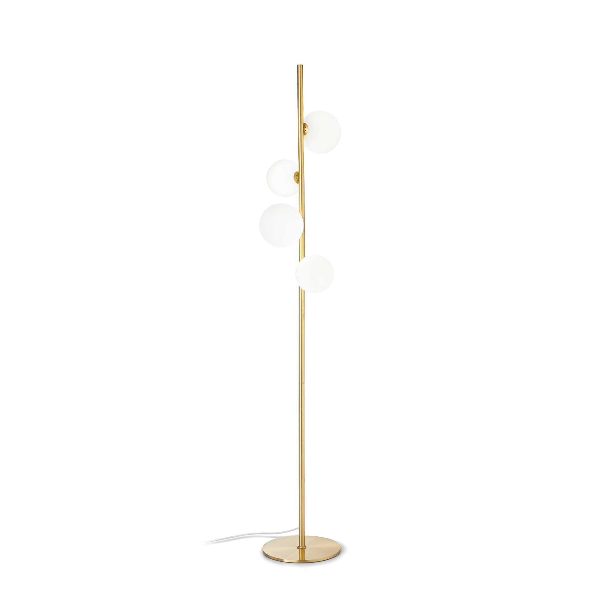 Perlage Floor Lamp - Brass/Black Finish - Cusack Lighting