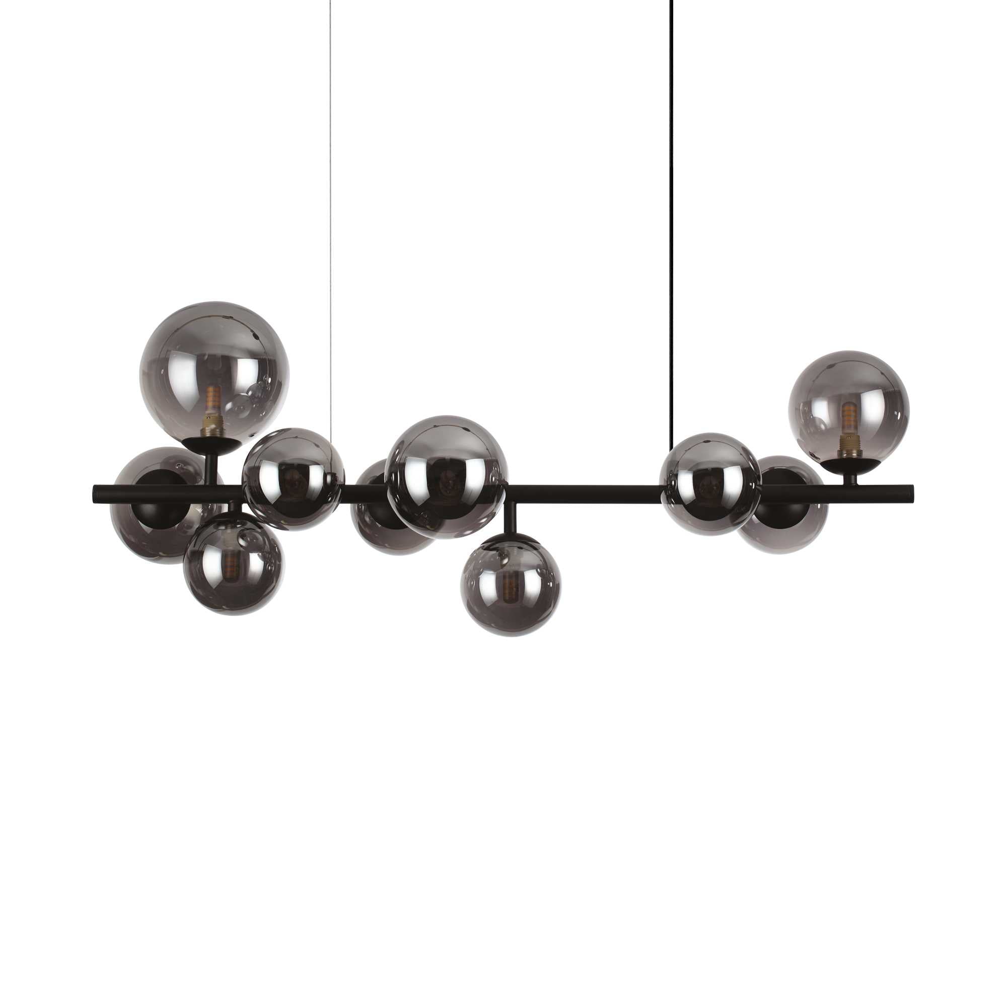 Perlage Kitchen Table/Island - ass/Black Finish - Cusack Lighting